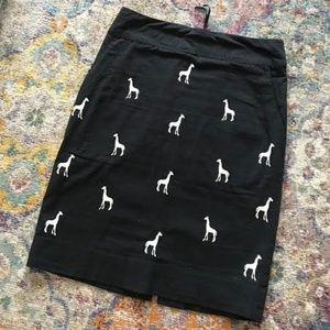 Giraffe Pencil Skirt, Size 0